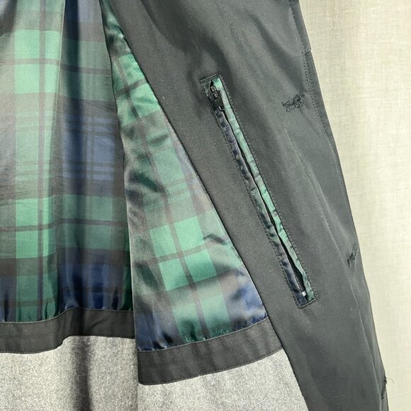 Lauren Ralph Lauren Coat Mens 44R Black Water Repellent Trench Jacket Rain Dress - Picture 4 of 11
